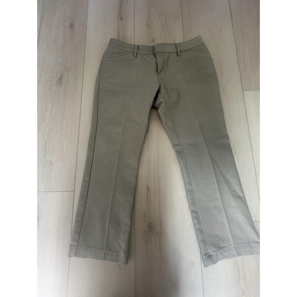 Old Navy Women's Beige Khaki Pants Straight Leg Stretch Cotton Twill Size 10